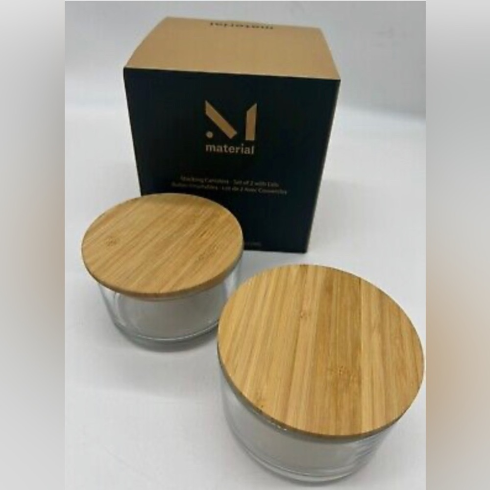 MATERIAL KITCHEN Stacking Canisters - Set of 2 with Lids